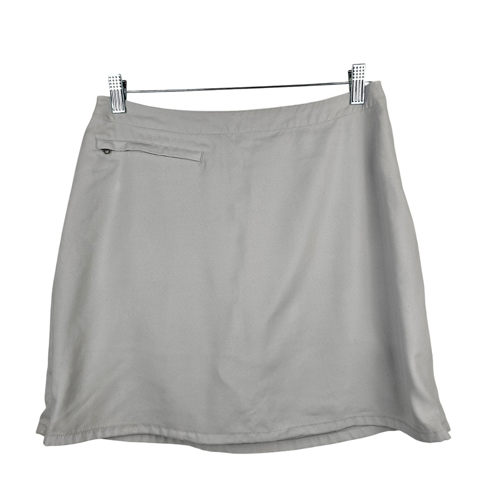 Patagonia Women's Active Skort Light Gray Hiking Golf Athletic Skirt Size 10
